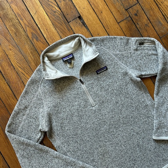 Patagonia Better Sweater 1/4 Zip Pullover Oatmeal Cream Gray Women M Gorpcore - Picture 2 of 10